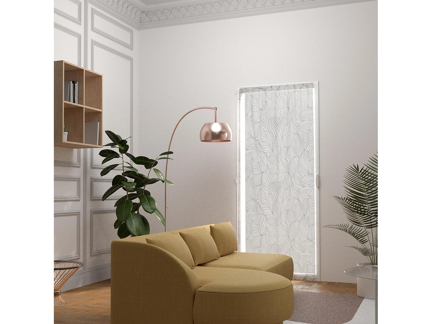 Voilage porte fenêtre 90x200 cm LOUANE, par Soleil d'Ocre