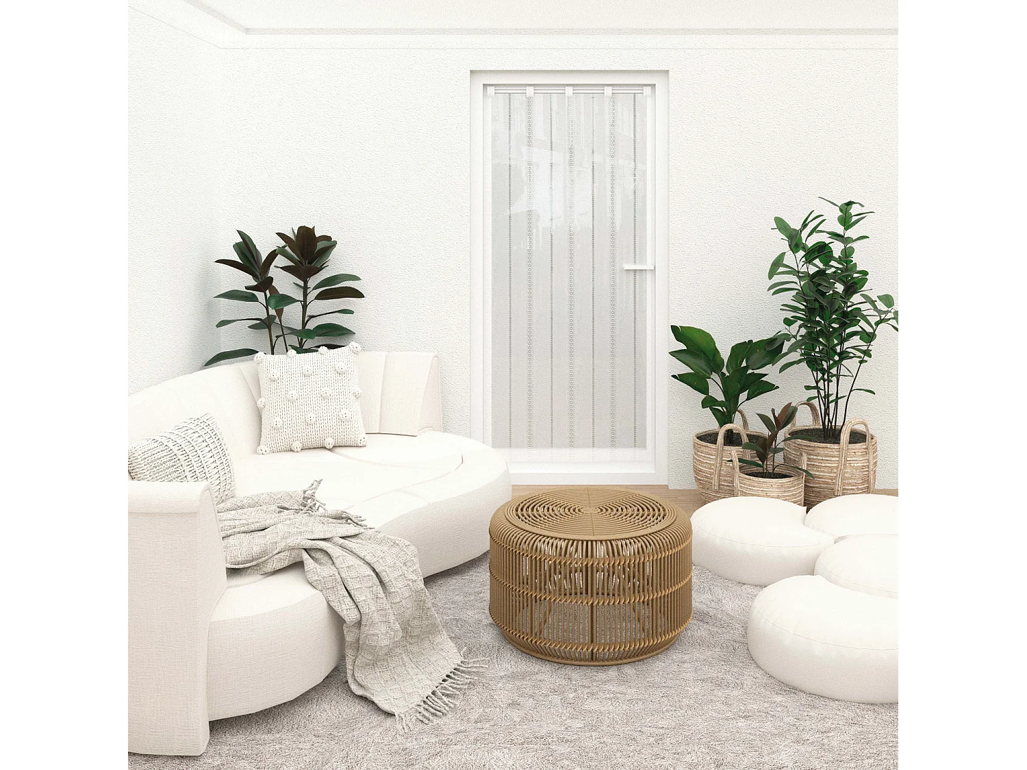 Visillo para puerta ventana 90x200 cm CHARLOTTE, de Soleil d'Ocre