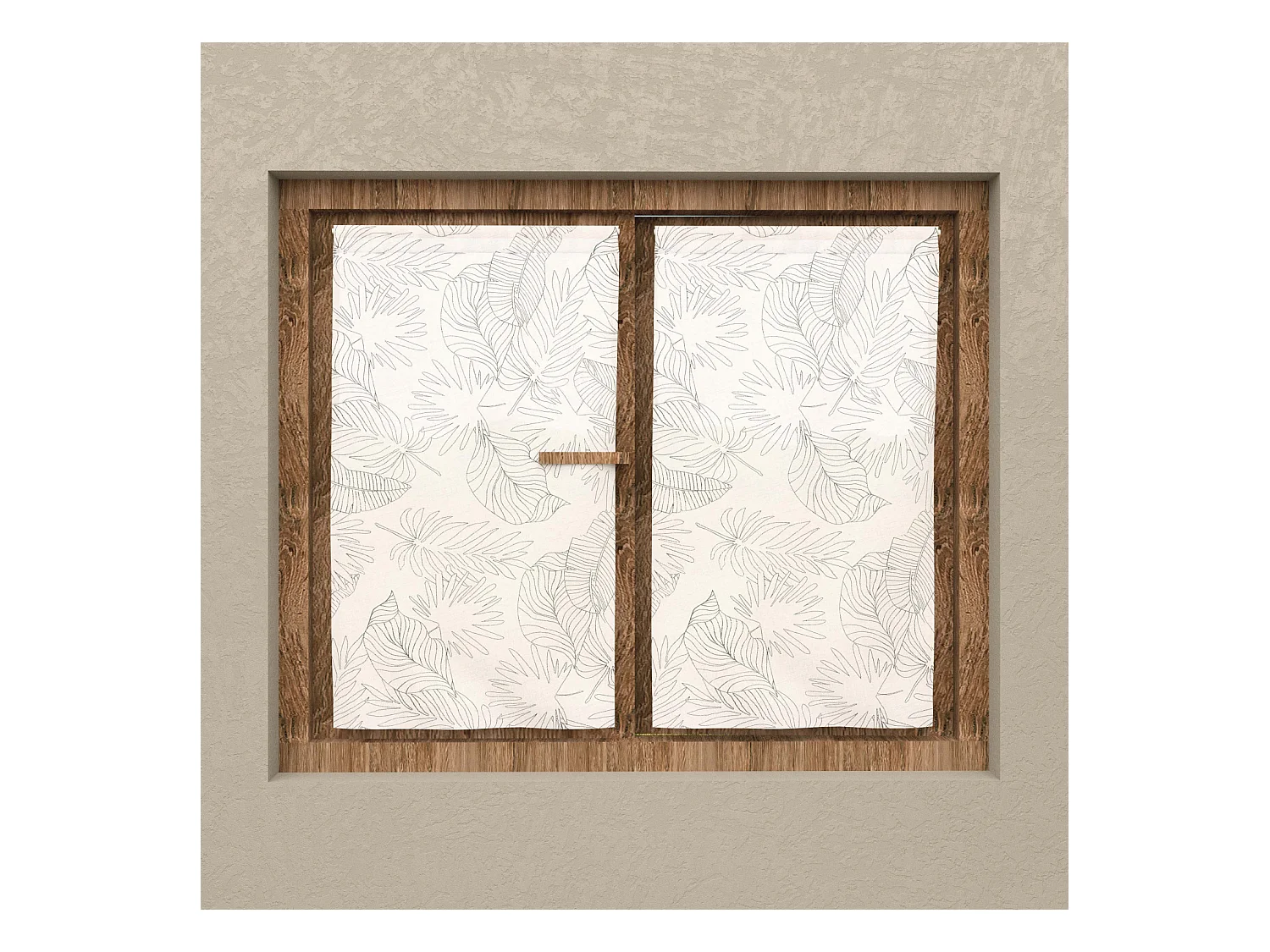 Paire de brise bise 60x90 cm CELIA kaki, par Soleil d'Ocre