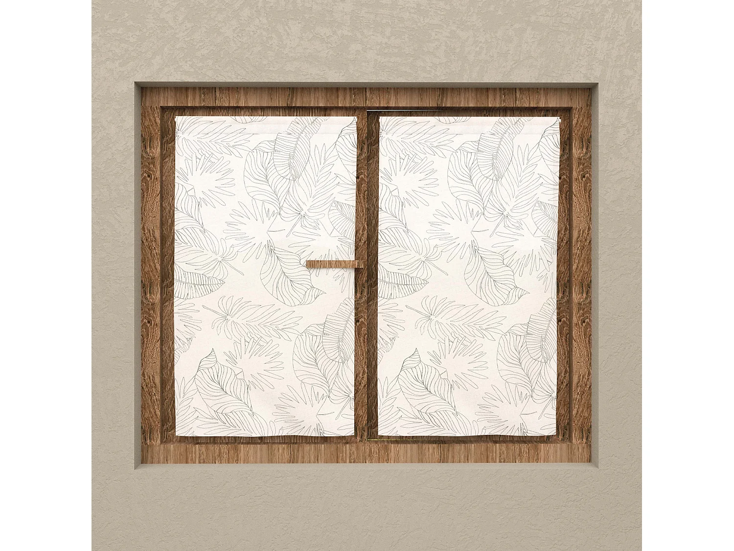 Paire de brise bise 60x90 cm CELIA kaki, par Soleil d'Ocre