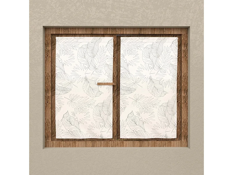 Par de visillos CELIA caqui 60x90 cm, por Soleil d'Ocre