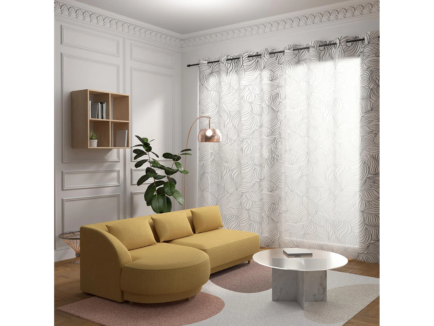 Visillo 60x90 cm LOUANE, de Soleil d'Ocre