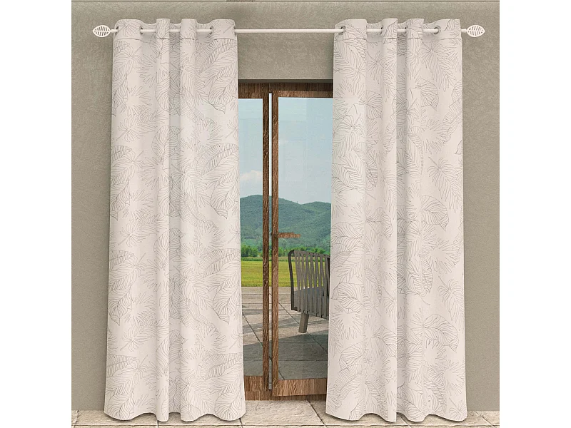 Voile à oeillets 135x250 cm CELIA taupe, par Soleil d'Ocre