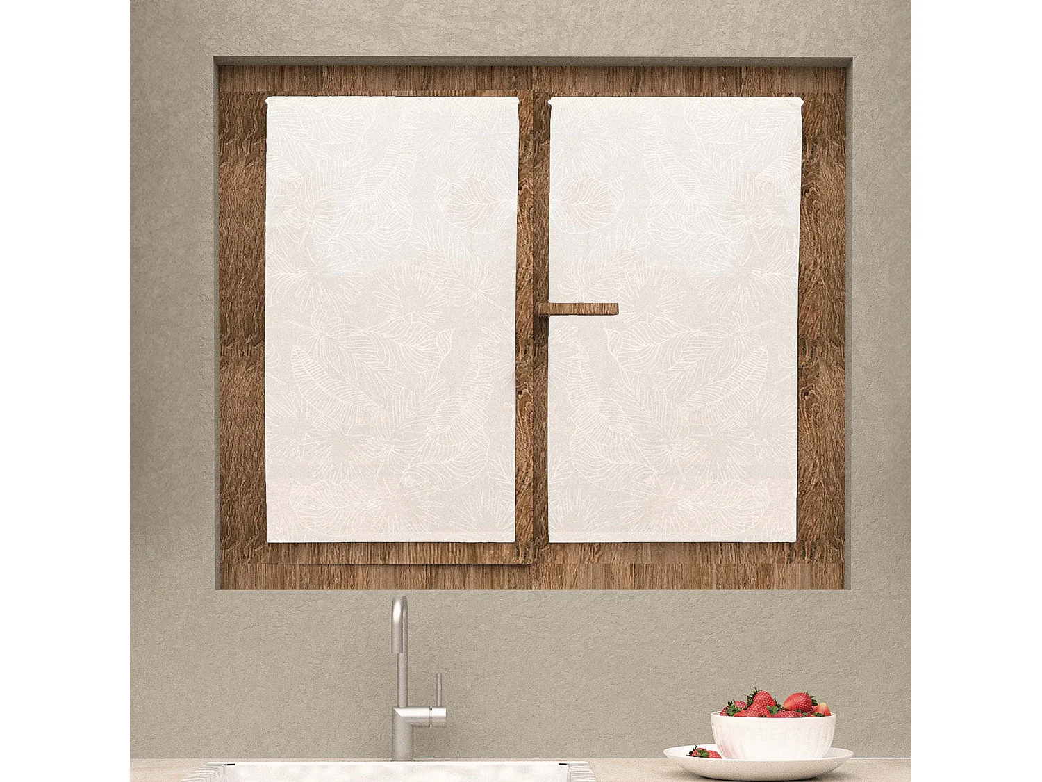 Paire de brise bise 60x90 cm CELIA blanc, par Soleil d'Ocre