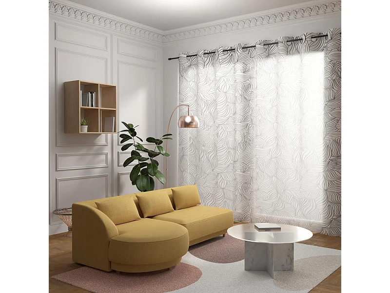 Visillo con ojales especial para ventanal 280x250 cm LOUANE, por Soleil d'Ocre