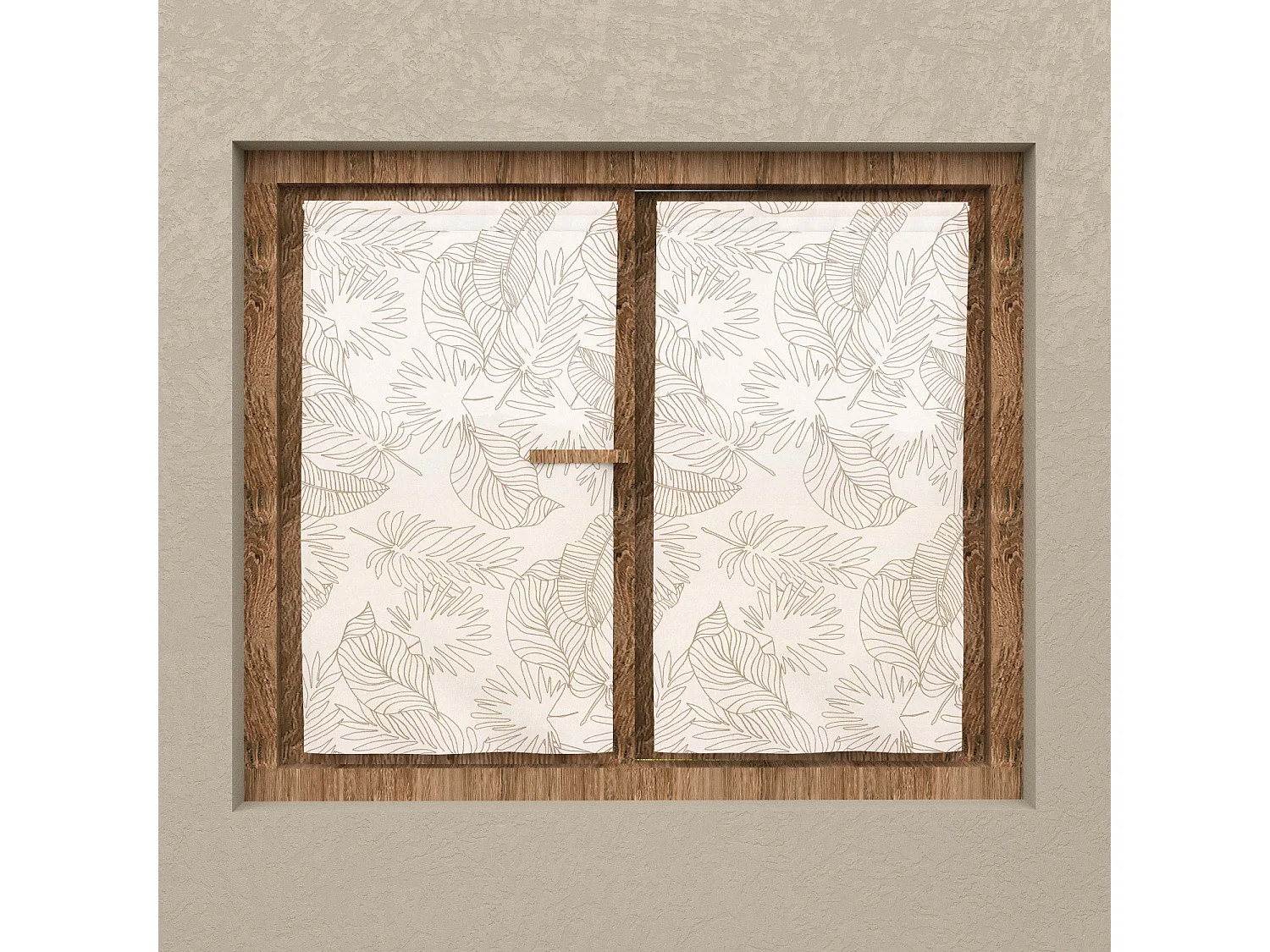 Paire de brise bise 60x90 cm CELIA taupe, par Soleil d'Ocre