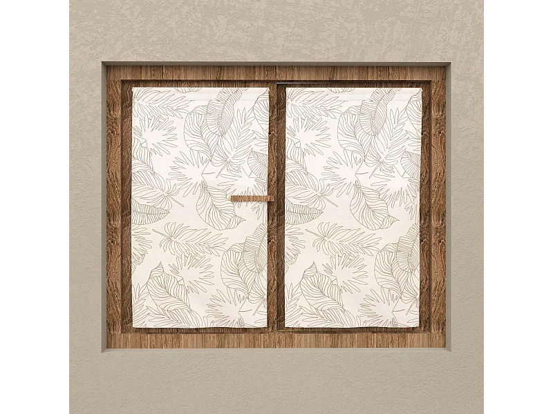 Paire de brise bise 60x90 cm CELIA taupe, par Soleil d'Ocre