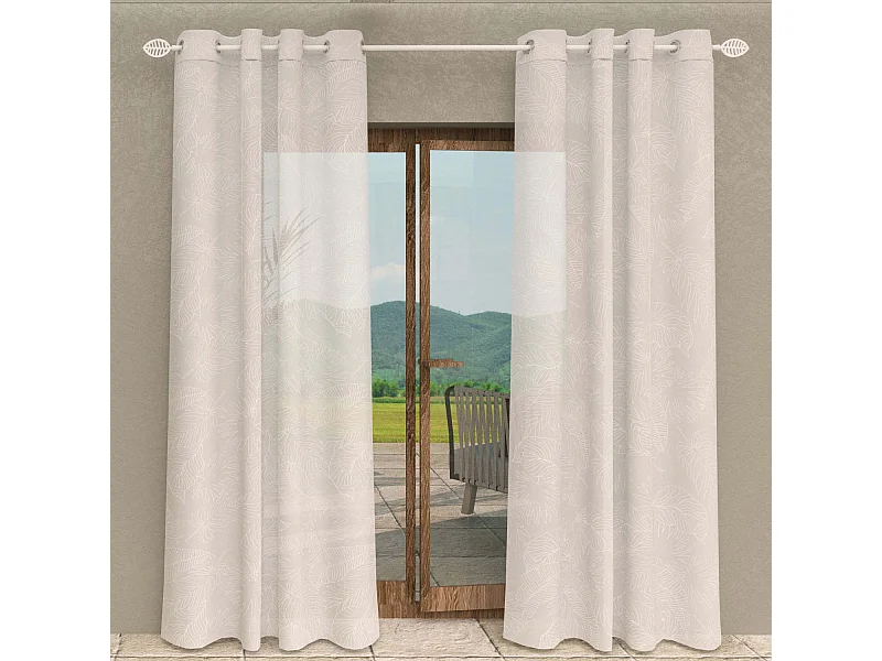 Visillo con ojales 135x250 cm CELIA blanco, de Soleil d'Ocre