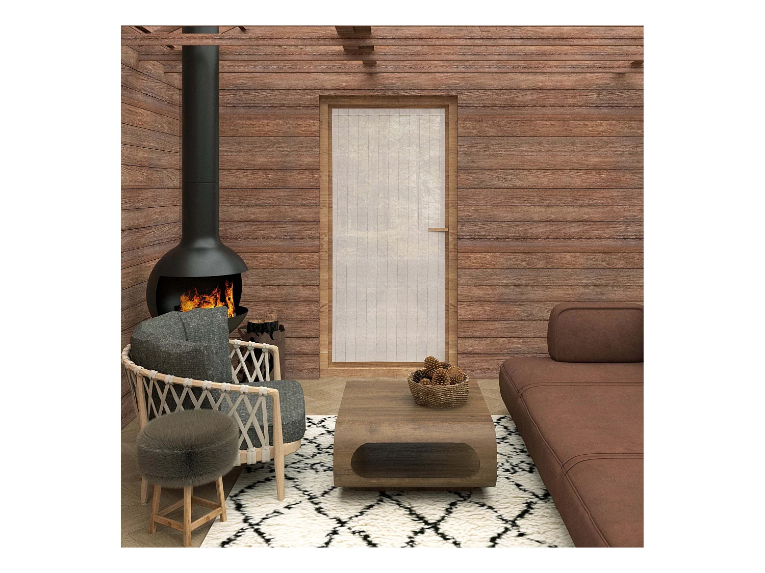 Visillo para puerta ventana 90x200 cm CALI, de Soleil d'Ocre