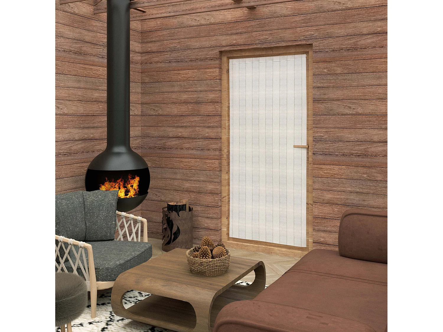 Visillo para puerta ventana 90x200 cm CALI, por Soleil d'Ocre