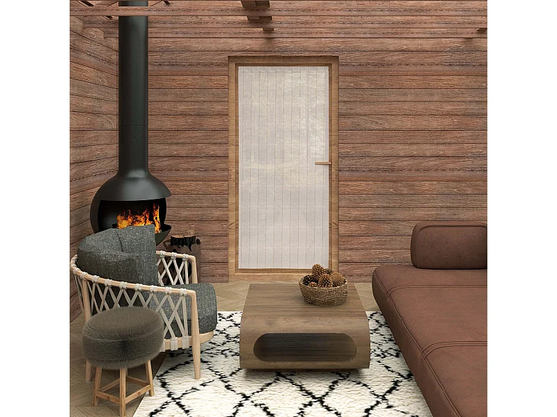 Visillo para puerta ventana 90x200 cm CALI, por Soleil d'Ocre