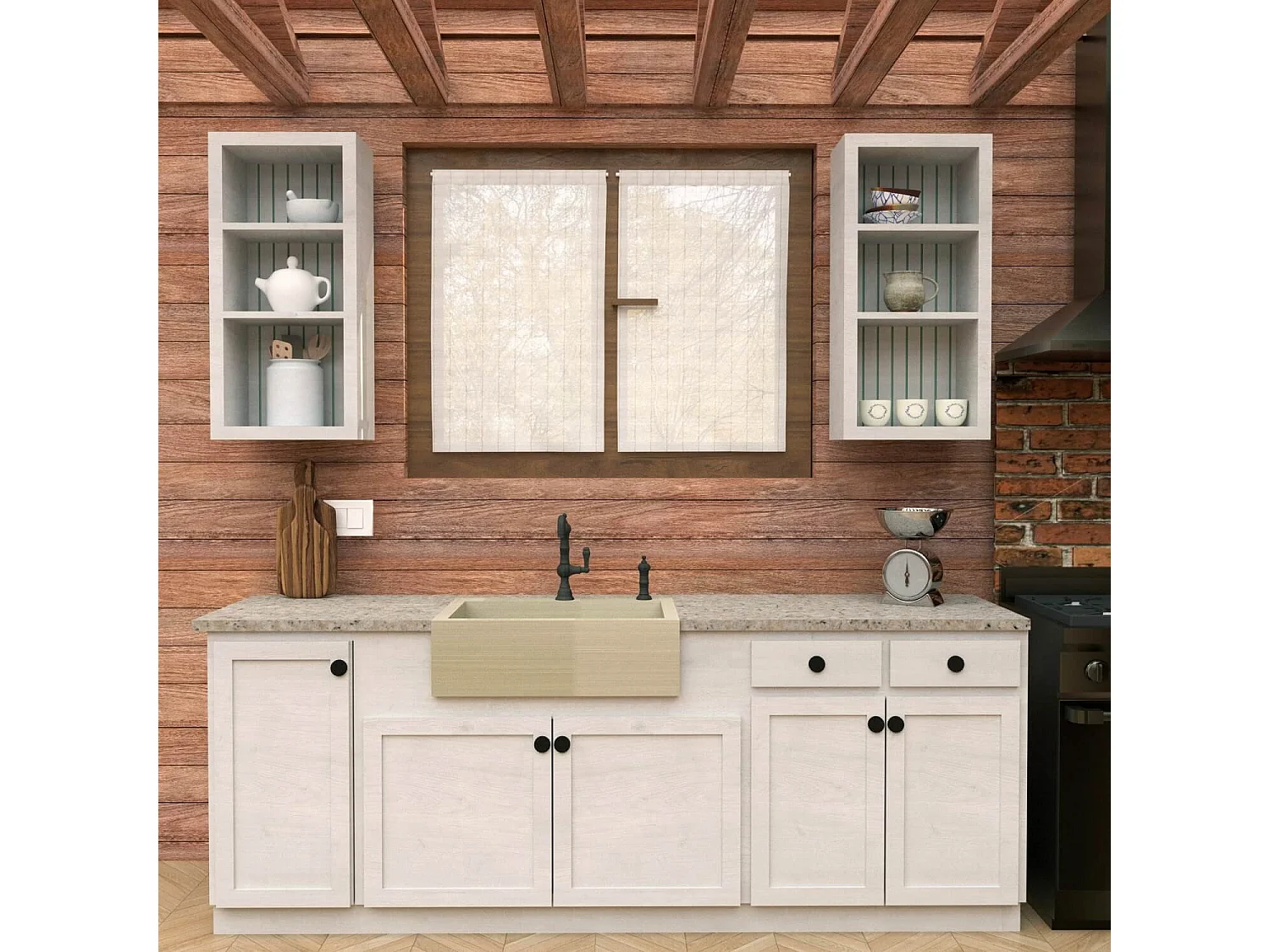 Paire de brise bise 60x90 cm CALI, par Soleil d'Ocre