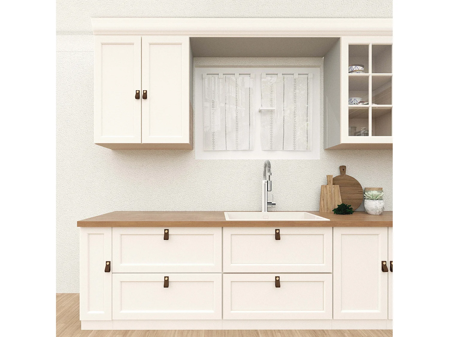 Par de visillos 60x90 cm CHARLOTTE, por Soleil d'Ocre