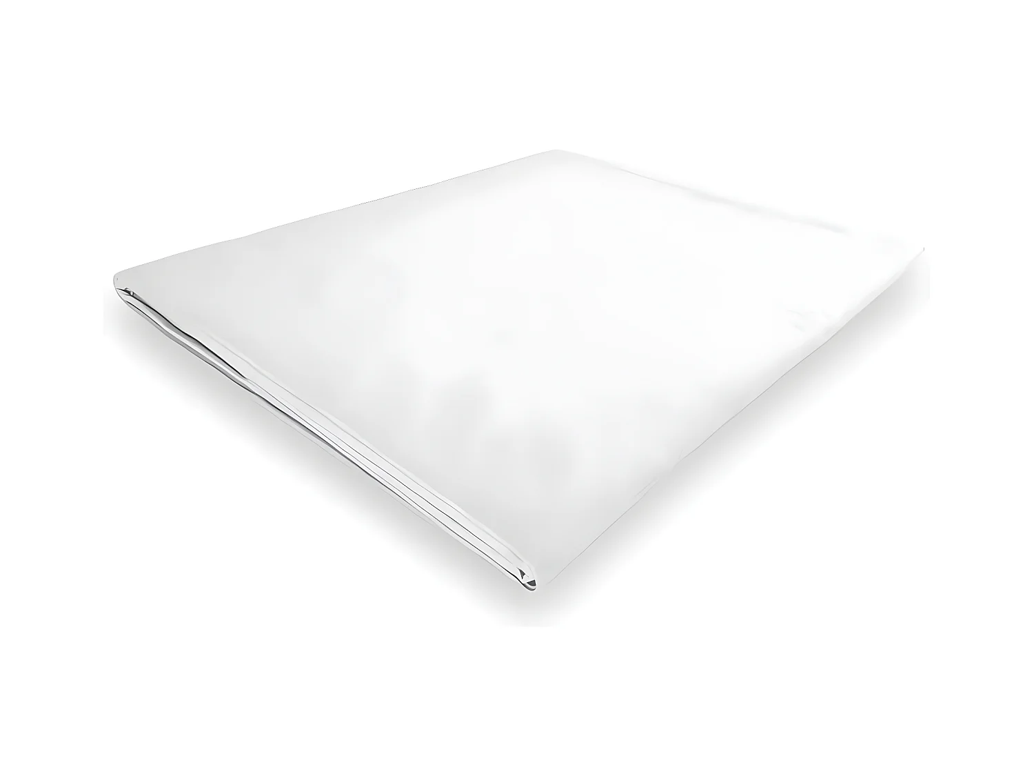 Drap plat en polycoton 240x300 cm PERCALE blanc, par Soleil d'ocre