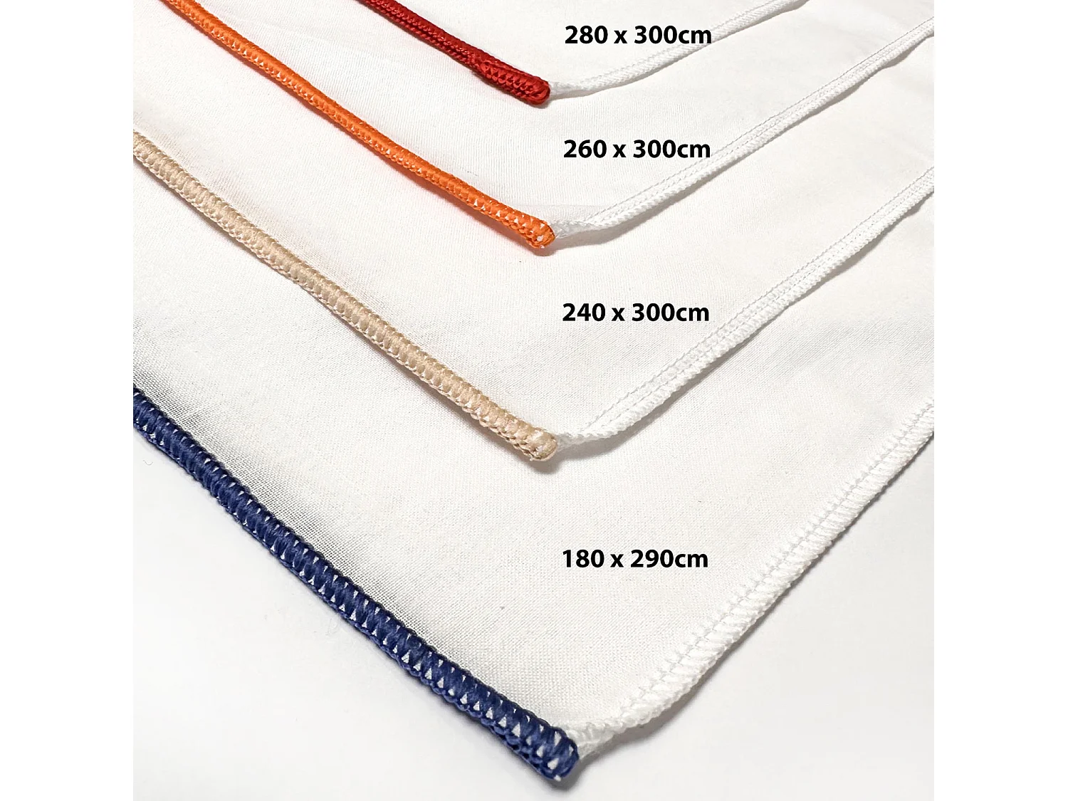 Sábana encimera de polialgodón 240x300 cm PERCALE blanco, por Soleil d'ocre