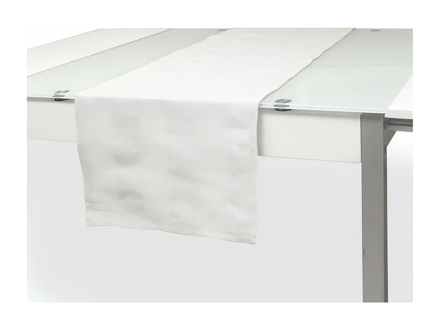 Chemin de table en coton LYAM Blanc