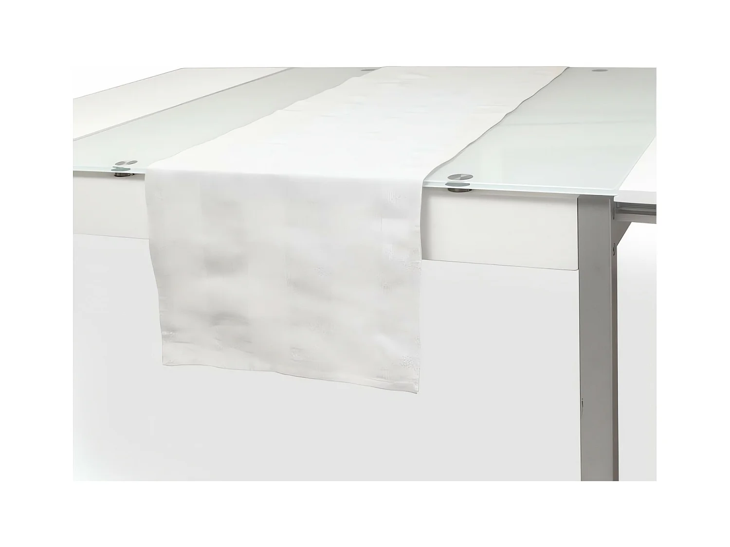 Chemin de table en coton LYAM Blanc