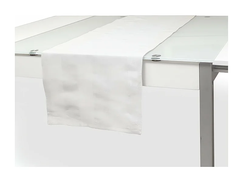 Chemin de table en coton LYAM Blanc
