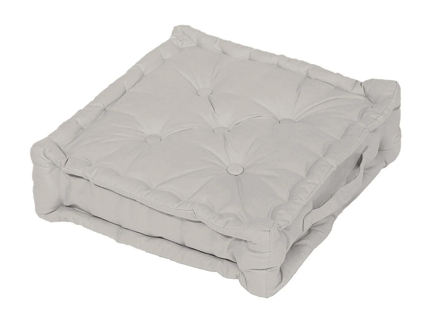 Cojín tapizado de algodón 50x50x10 cm PANAMA ecru