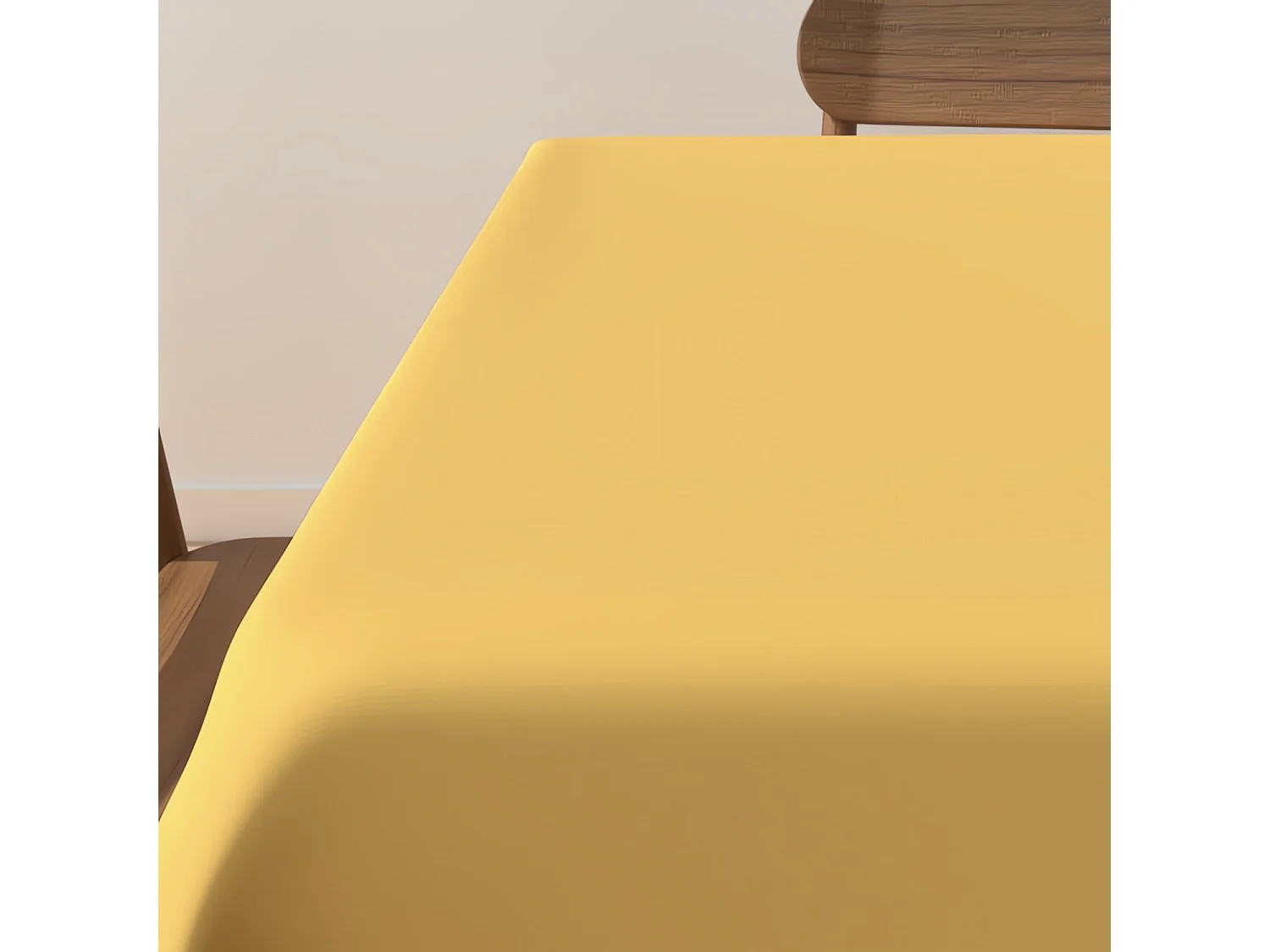 Nappe anti-tâches carrée 180x180 cm ALIX jaune, par Soleil d'Ocre