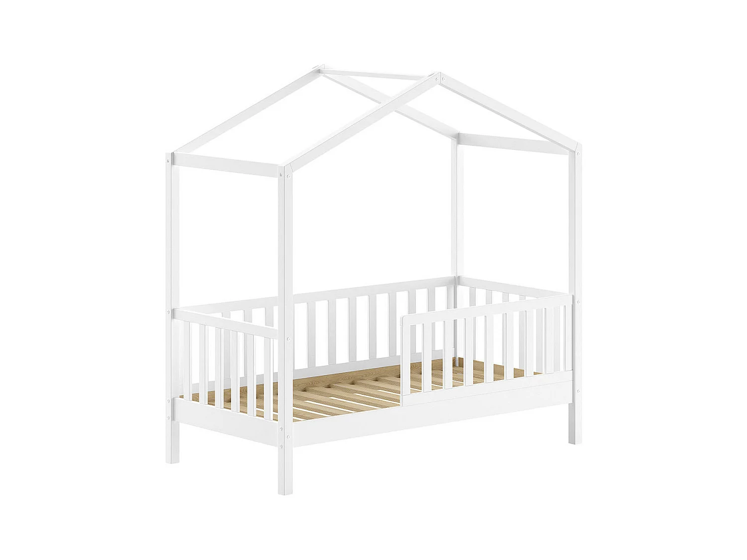 Lit Cabane DALLAS HB015 76x148x151 Blanc