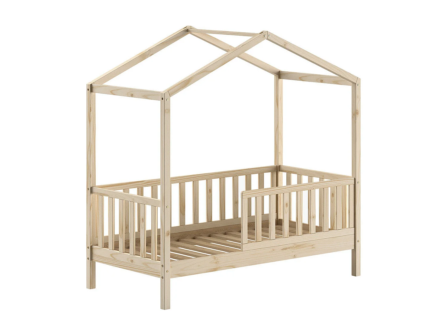 Lit Cabane DALLAS HB015 76x148x151 Clair naturel