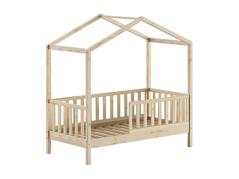 Lit Cabane DALLAS HB015 76x148x151 Clair naturel