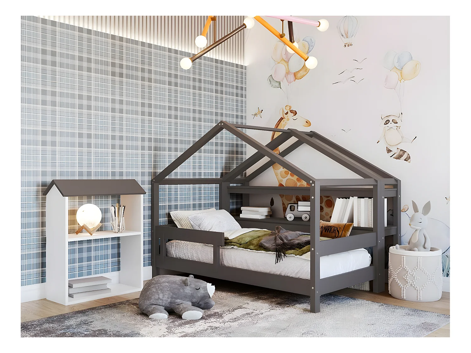 Lit Cabane HYTTE HB001 89x169x135 Noir