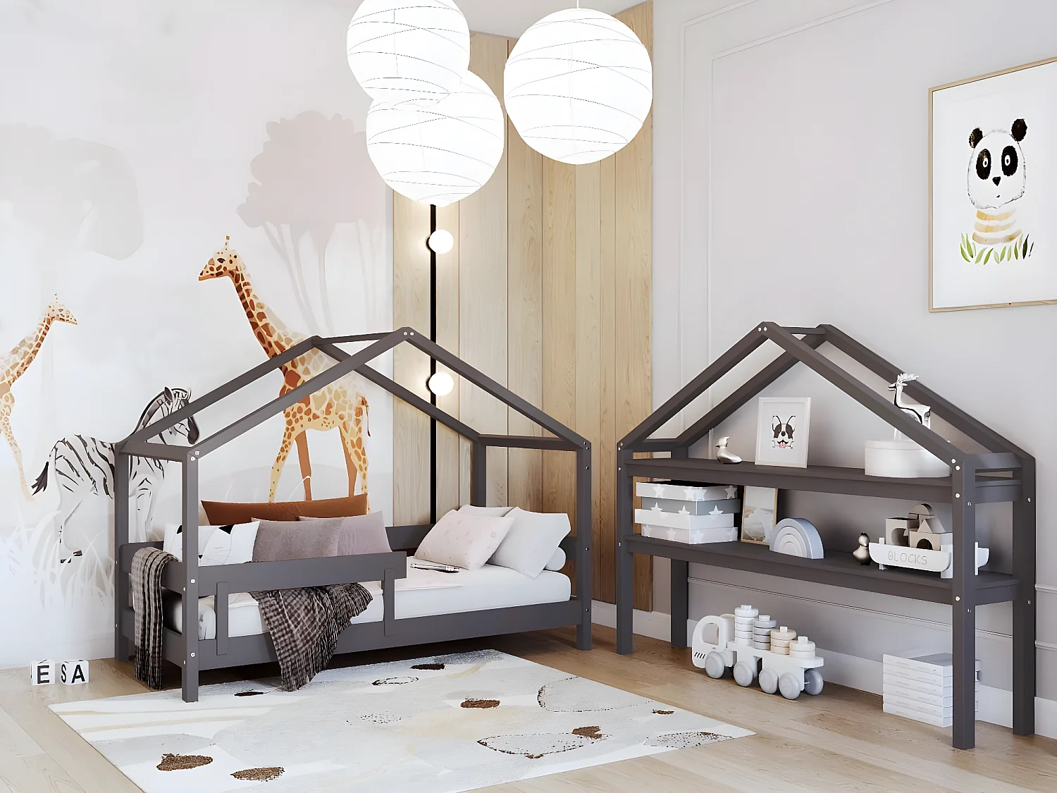 Lit Cabane HYTTE HB001 89x169x135 Noir