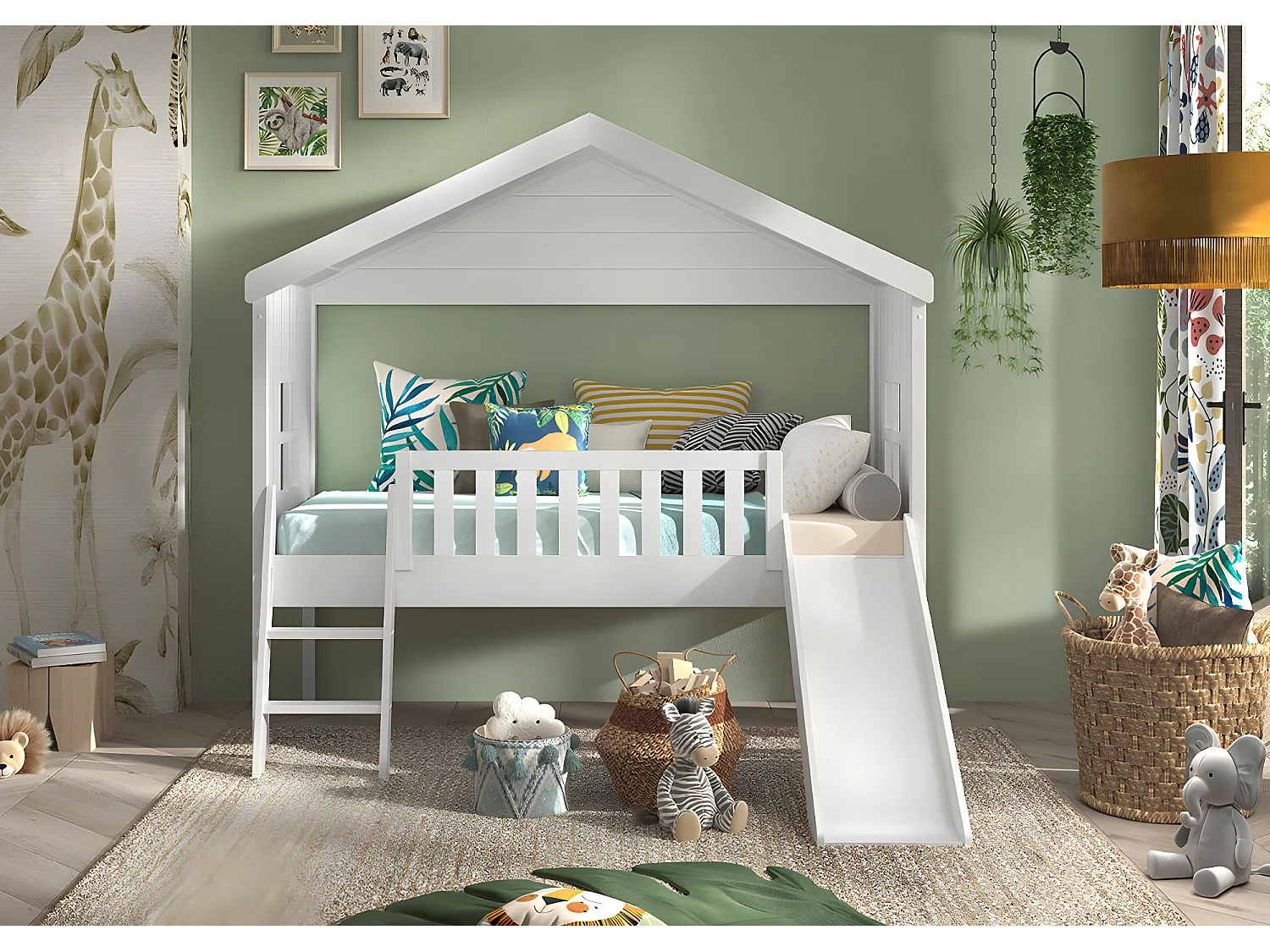 Estrutura cama infantil HOUSEBED HB005 90x200 cm Branco