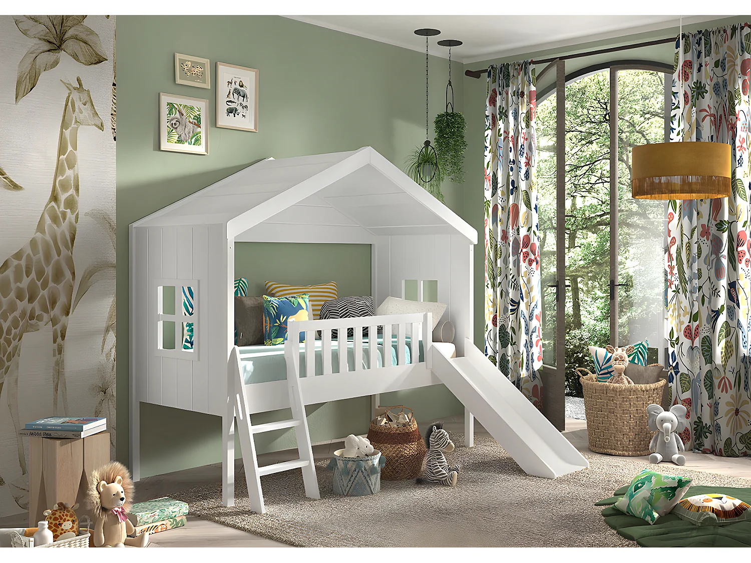 Estrutura cama infantil HOUSEBED HB005 90x200 cm Branco