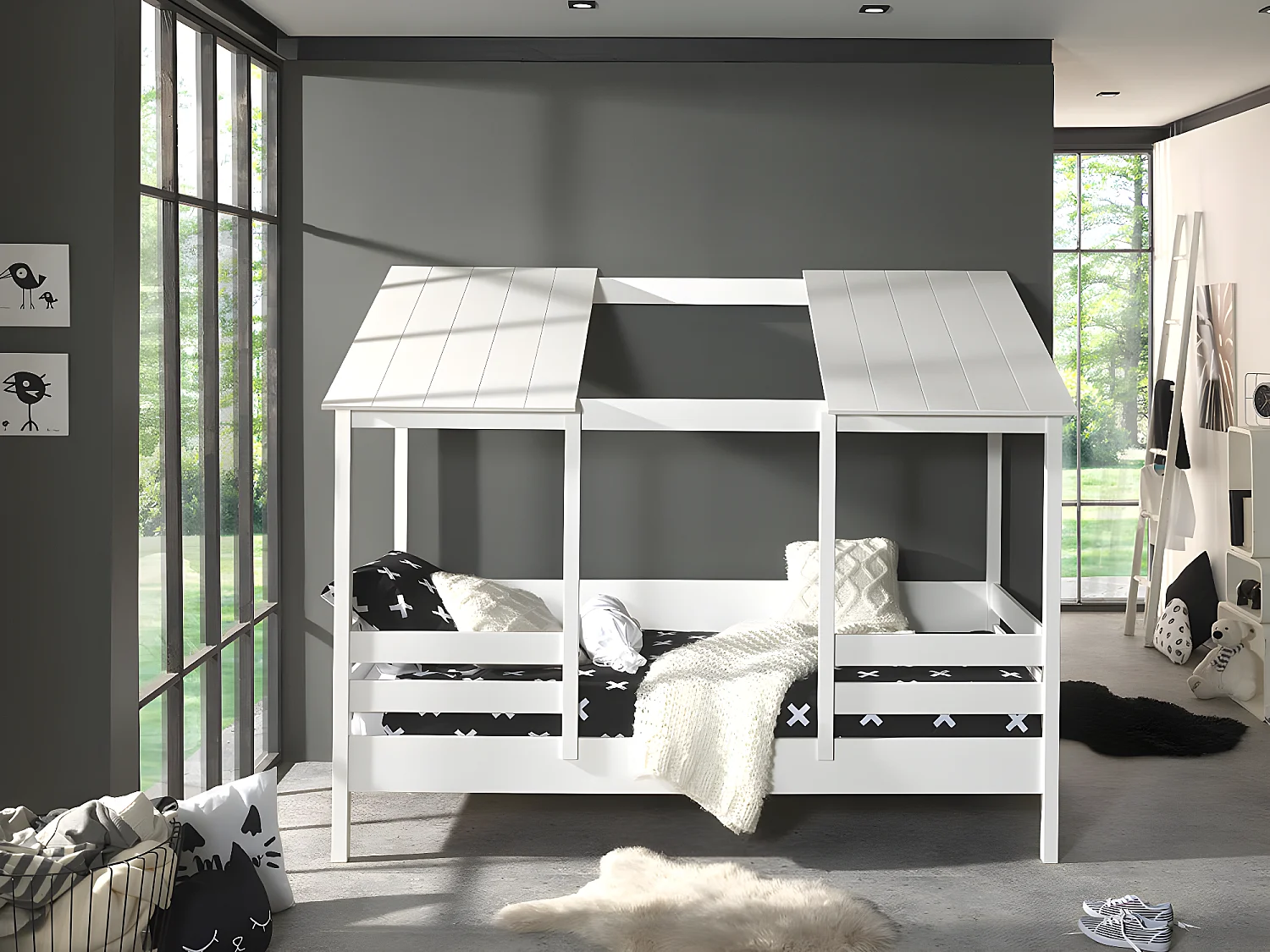 Cama Infantil HOUSEBED HB005 106x215x174 Blanco