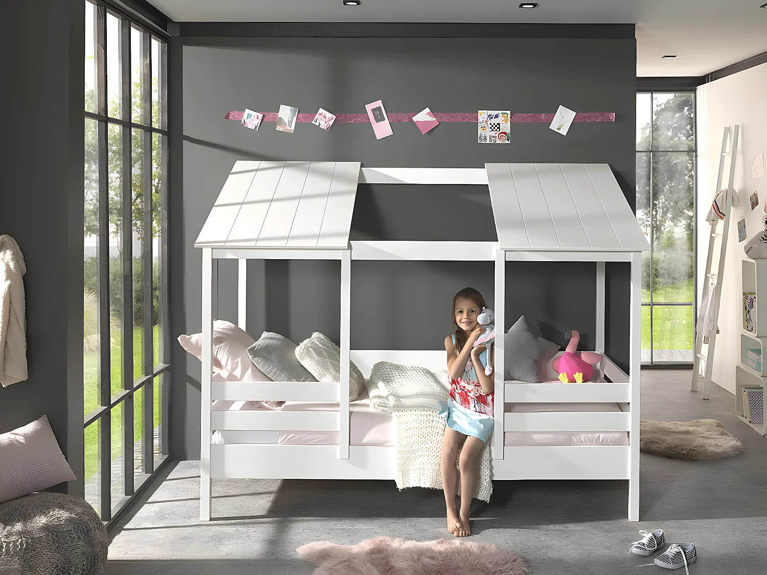 Cama Infantil HOUSEBED HB005 106x215x174 Blanco