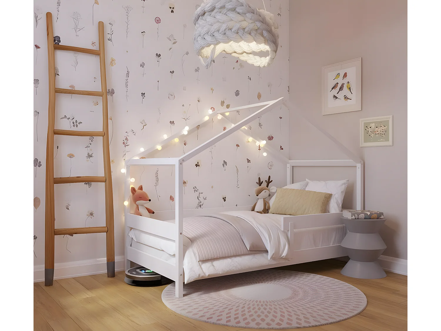 Lit Cabane HYTTE HB001 89x169x135 Blanc