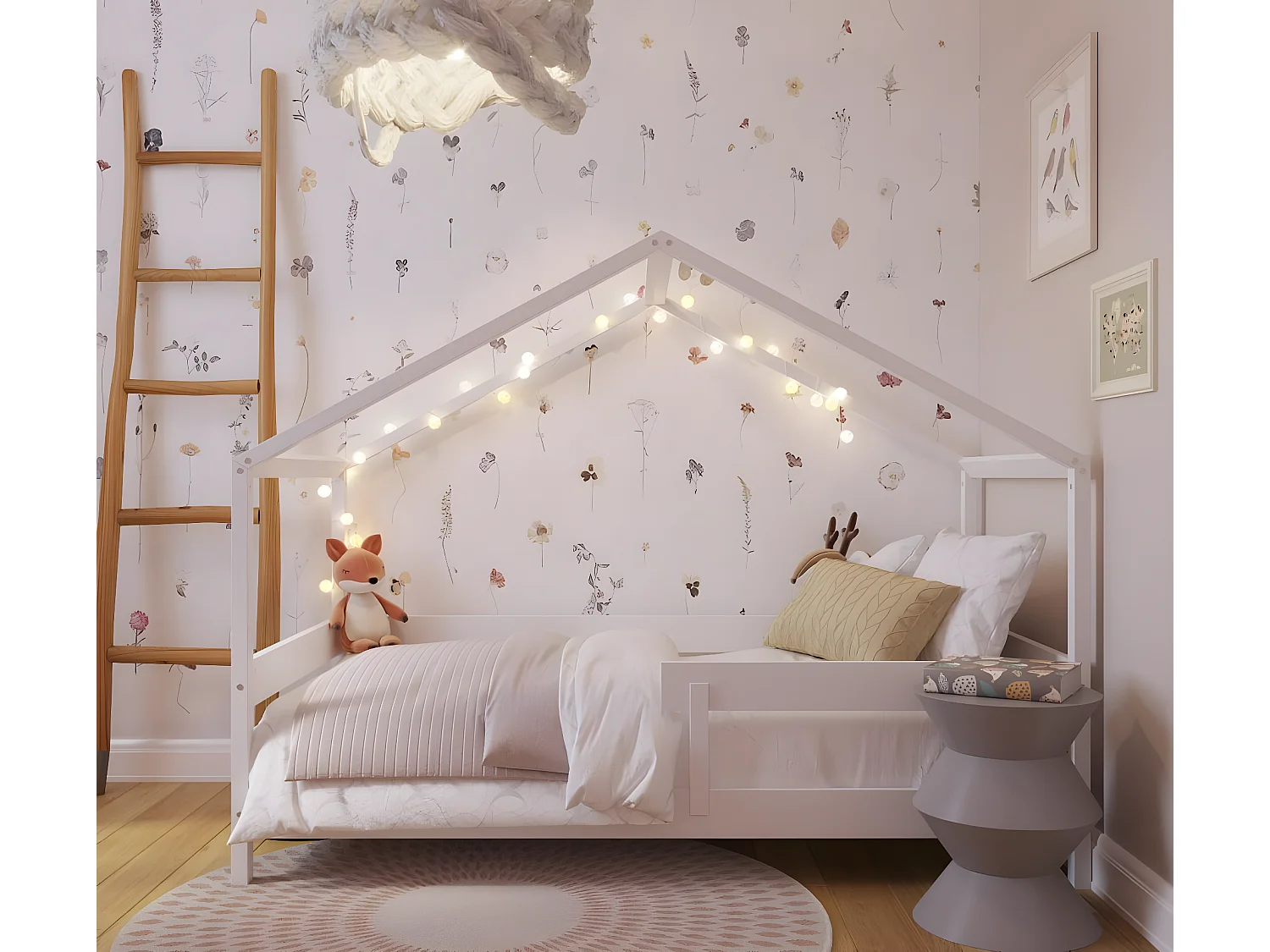 Lit Cabane HYTTE HB001 89x169x135 Blanc