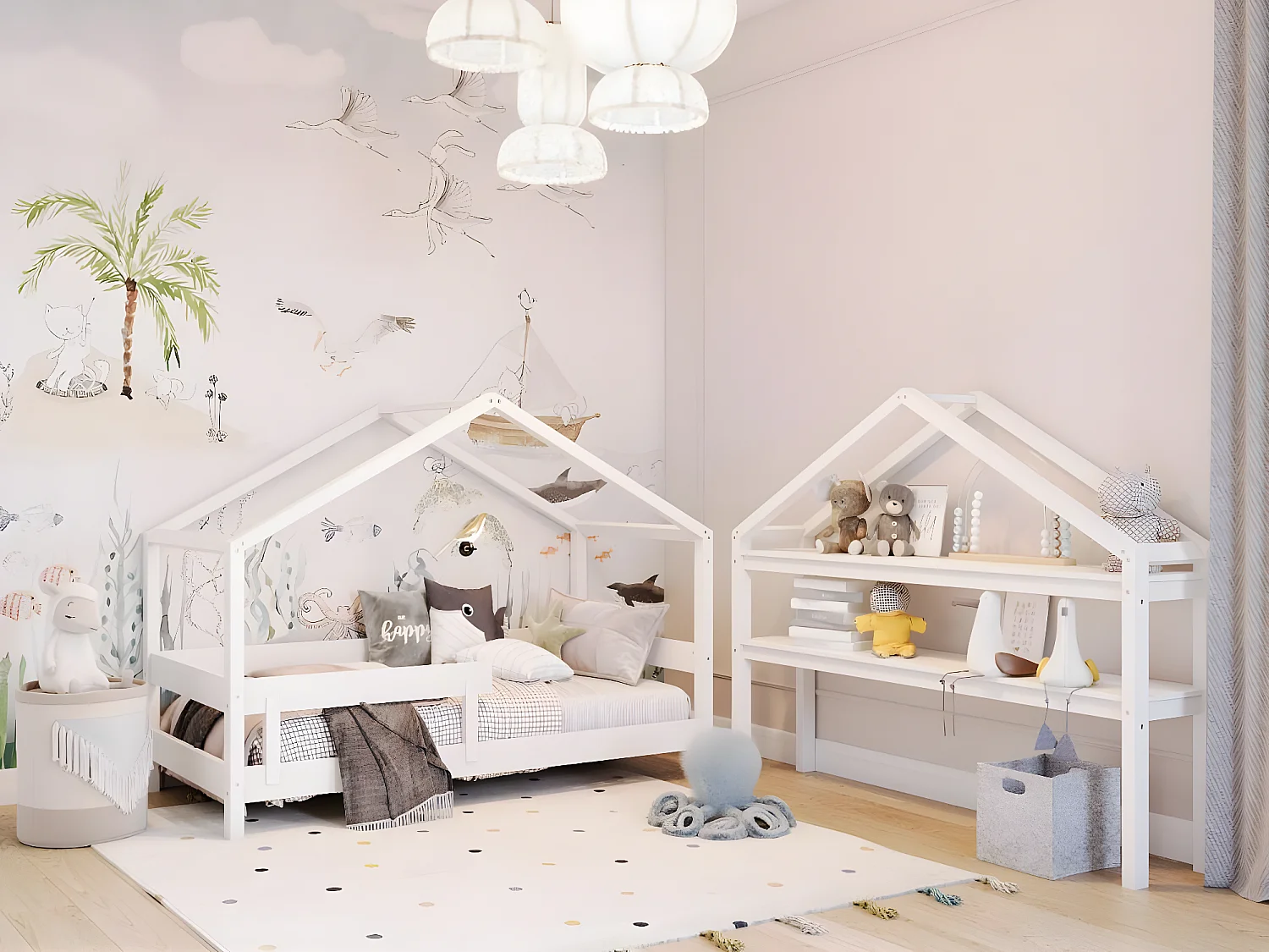 Lit Cabane HYTTE HB001 89x169x135 Blanc