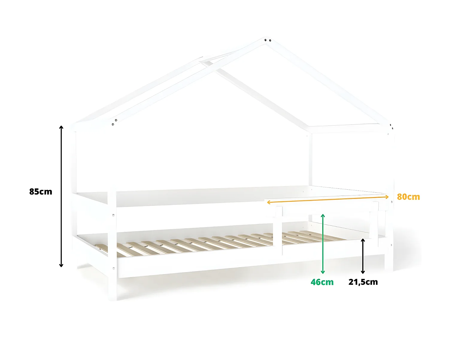 Lit Cabane HYTTE HB001 89x169x135 Blanc