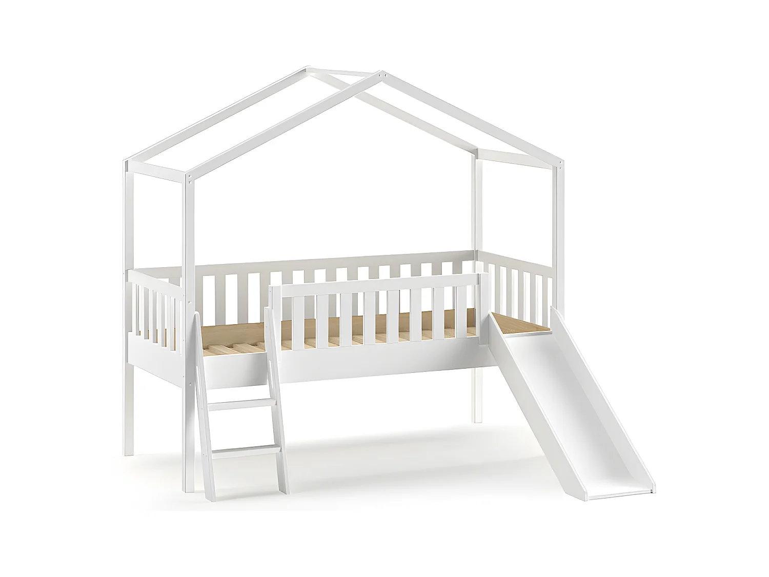 Lit Cabane DALLAS HB005 192x209x202 Blanc