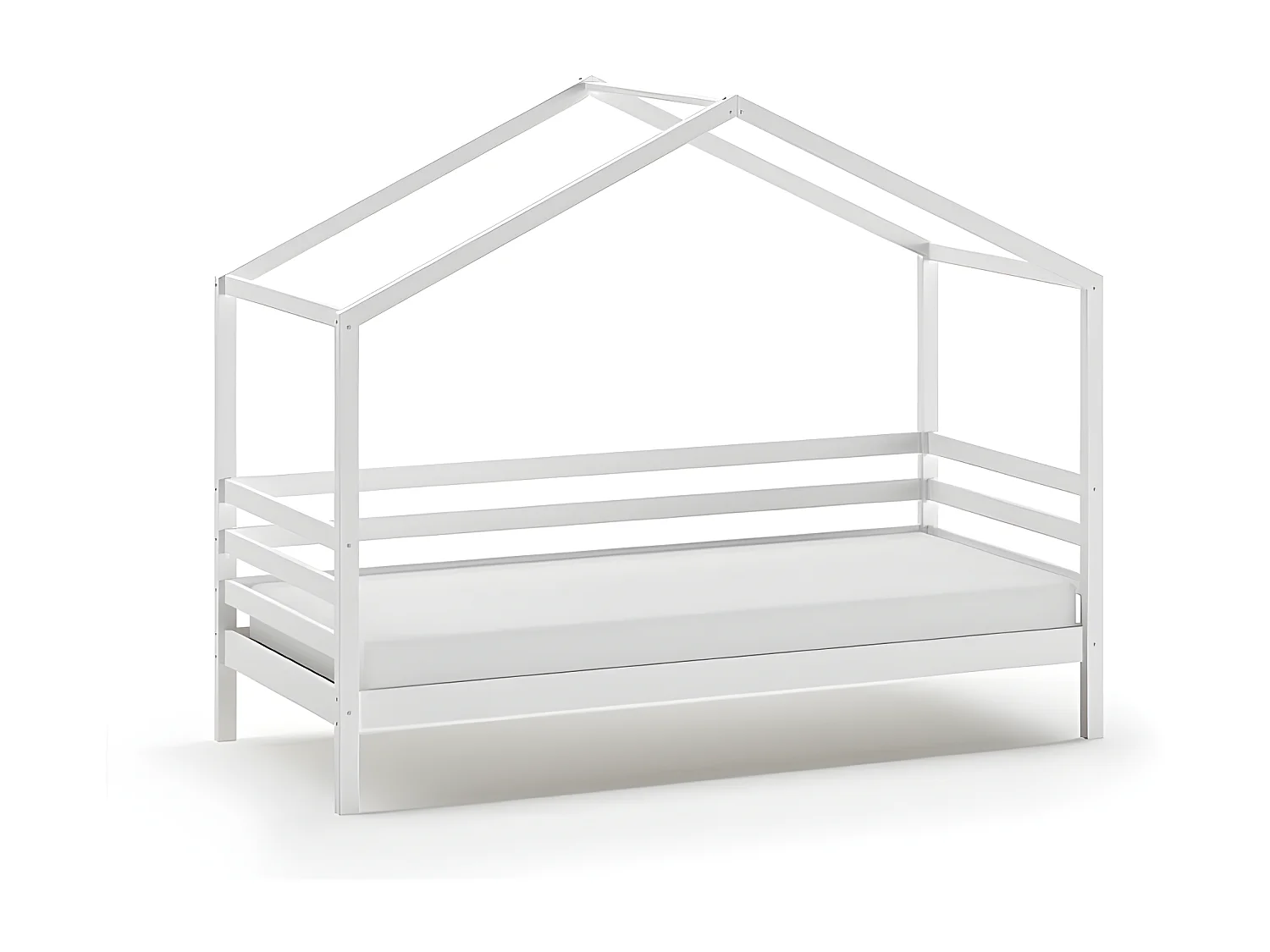 Lit Cabane PL HB005 96x210x170 Blanc