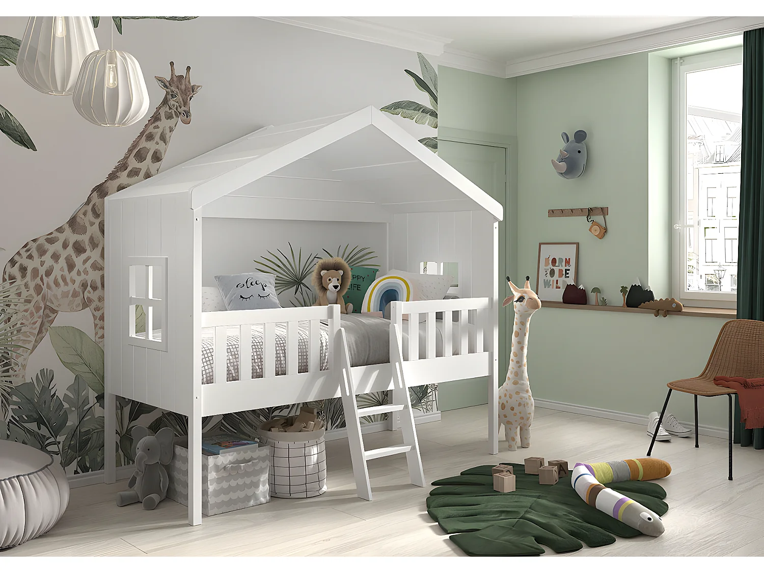 Cama Infantil HOUSEBED HB005 120x213x202 Blanco