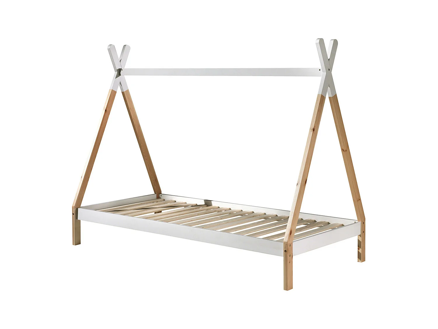 Lit Cabane TIPI HB005 98x206x158 Blanc