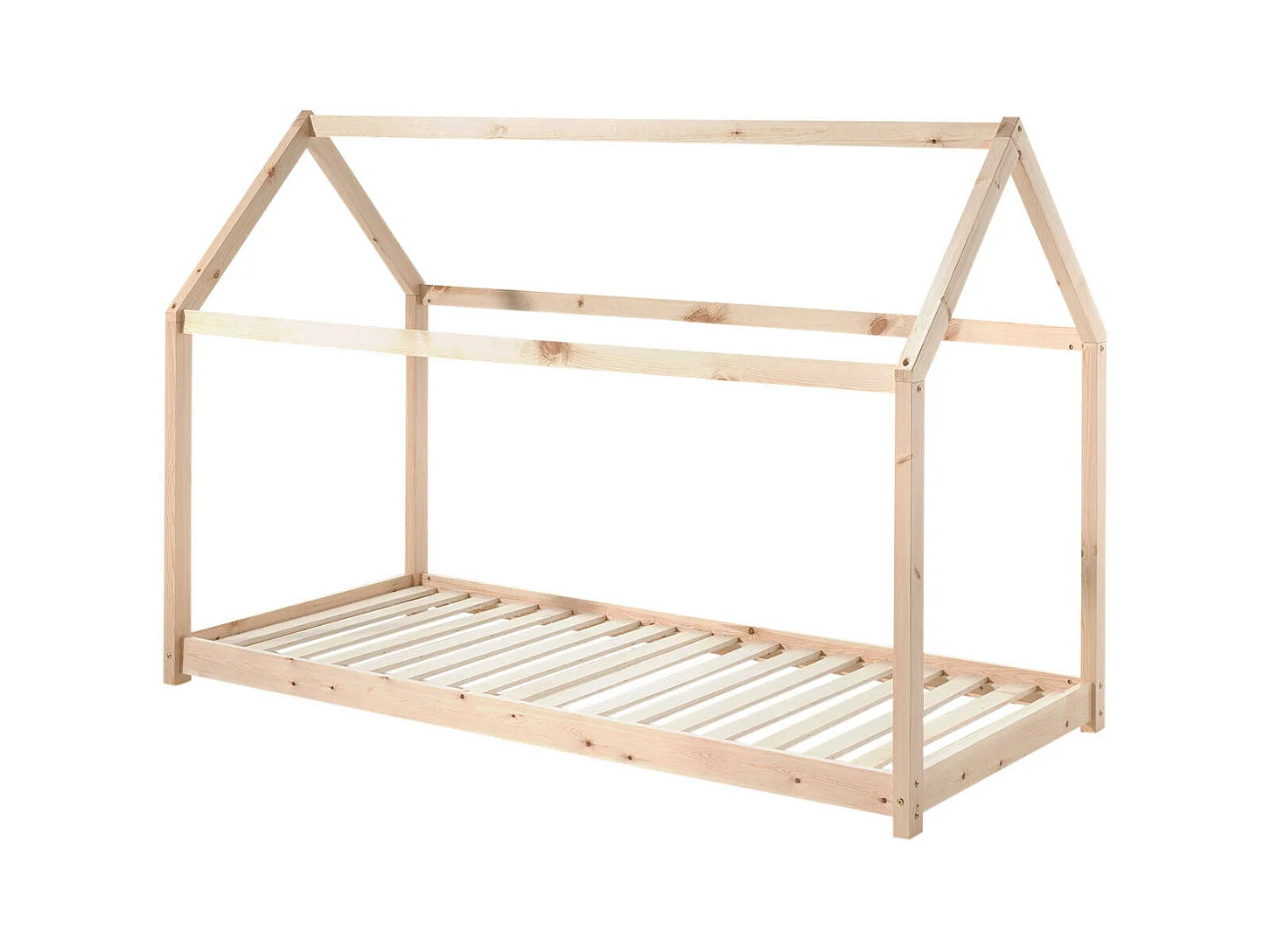 Lit Cabane CABANE HB005 98x206x142 Clair naturel
