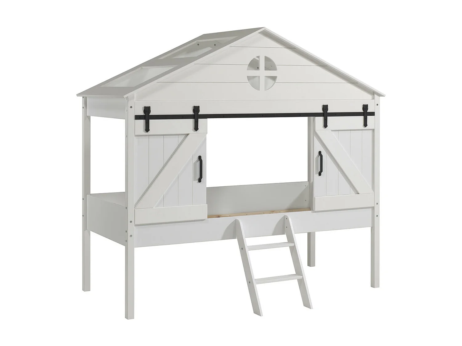 Estrutura cama infantil BARNIE HB005 90x200 cm Branco