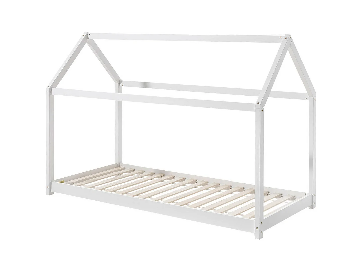 Lit Cabane CABANE HB005 98x206x142 Blanc