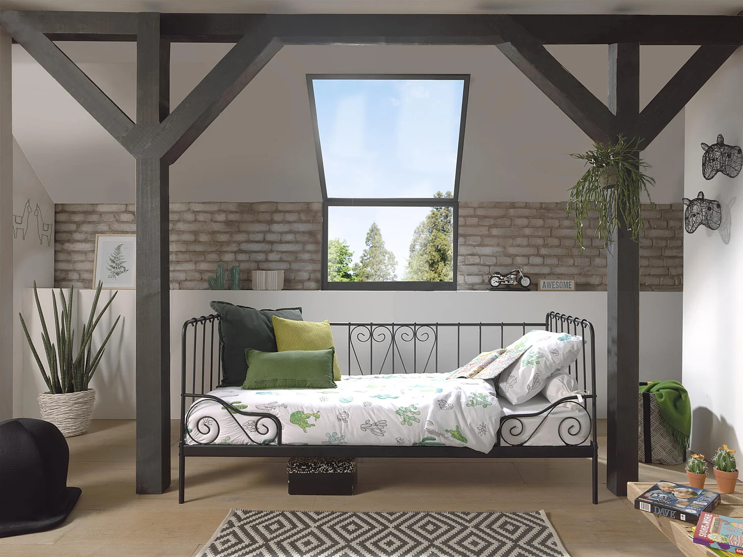 Bed ALICE KSB005 96x208x91 Zwart