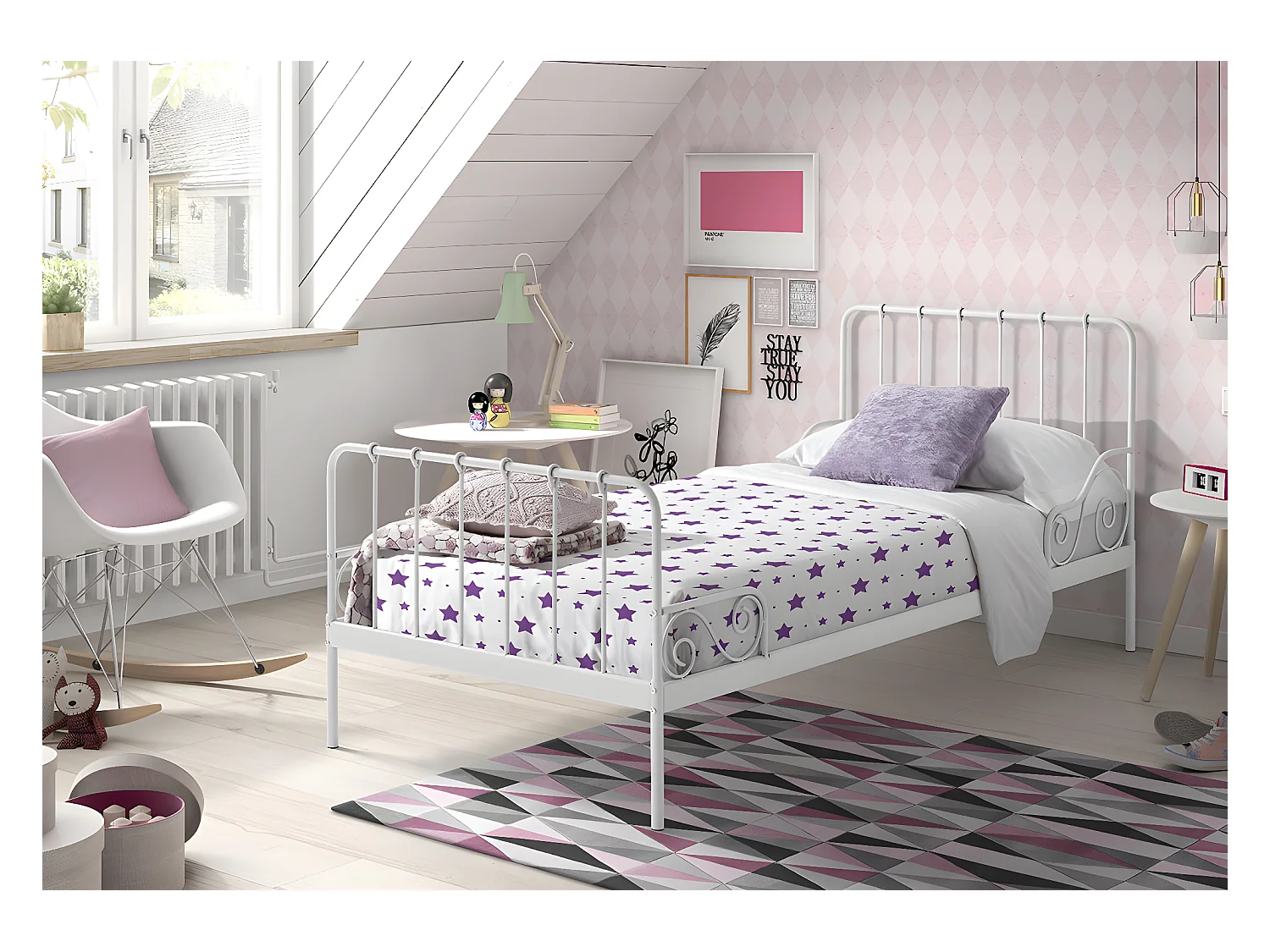 Lit Enfant ALICE KSB005 91x208x94 Blanc