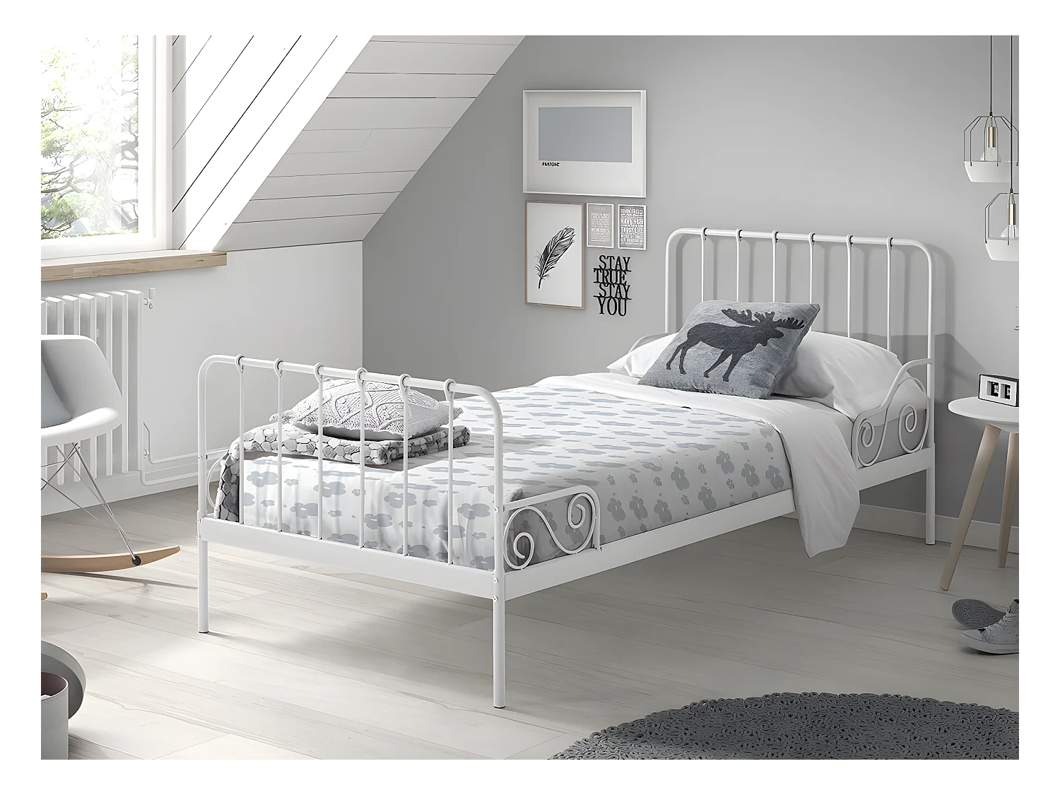 Lit Enfant ALICE KSB005 91x208x94 Blanc