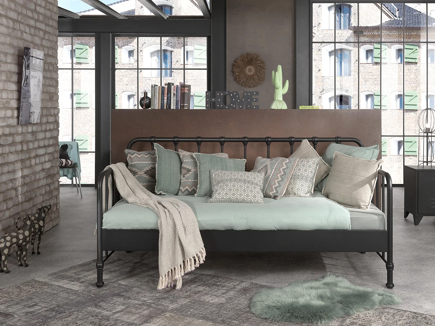 Bed BRONXX KSB005 99x208x106 Zwart