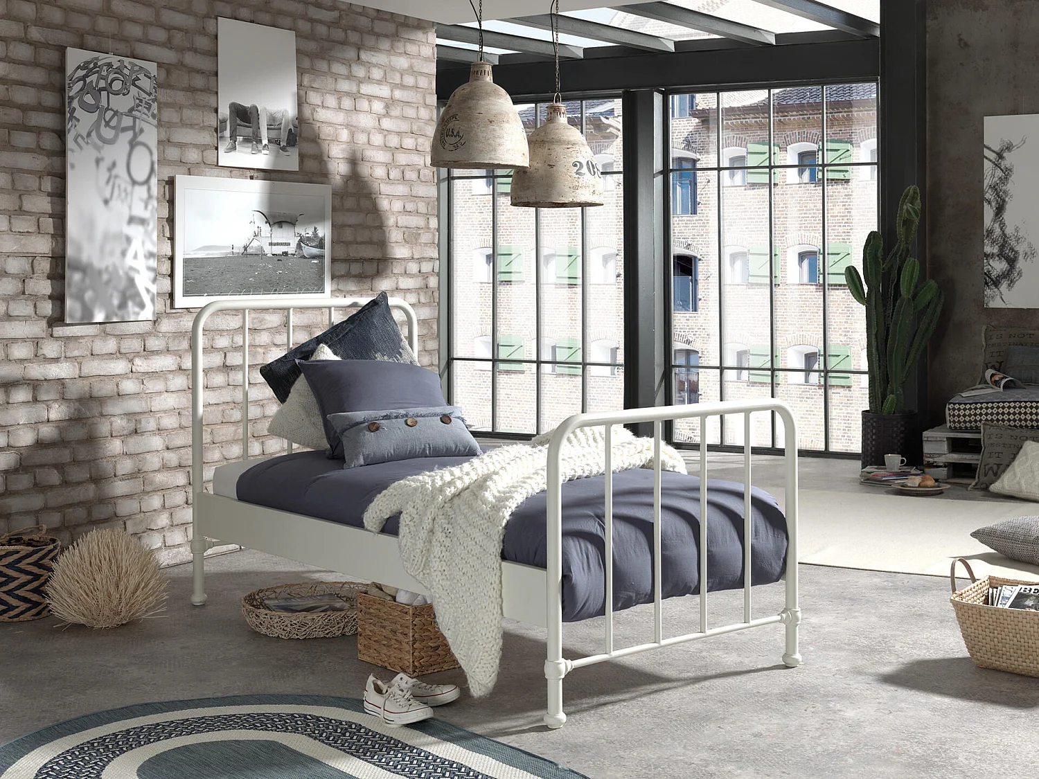 Bed BRONXX KSB005 99x208x110 Wit