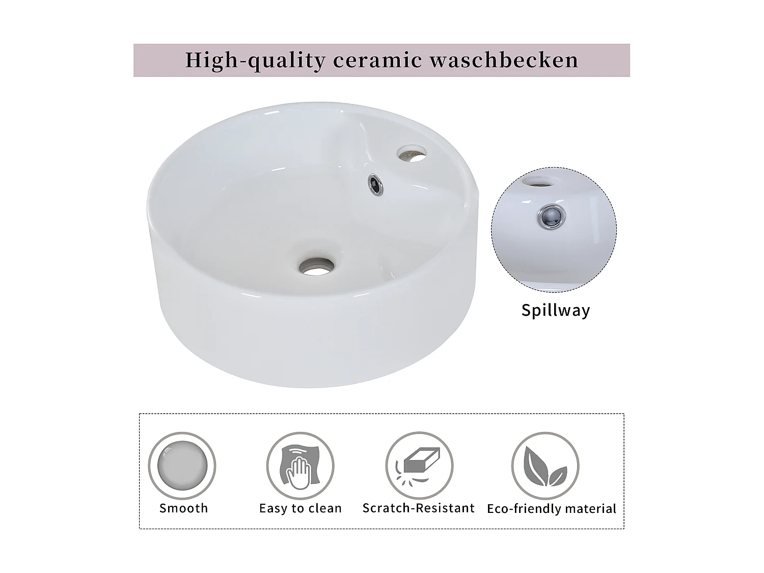 Meuble lave-main suspendu avec étagère de rangement et une porte - lavabo encastré - 50 x 50 x 47 cm - bois MDF - violet